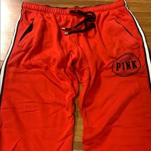 Pink red sweatpants